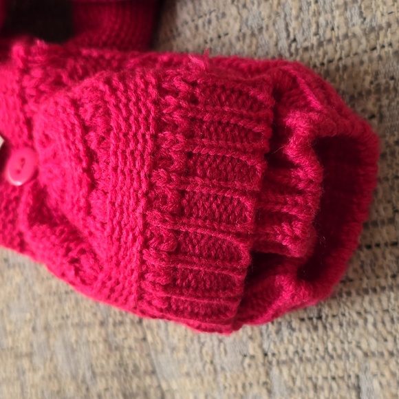 SONOMA BRAND WOMEN'S PINK COLD WEATHER ACCESS "LADDER STITCH" FLIP TOP MITTENS - Picture 2 of 11